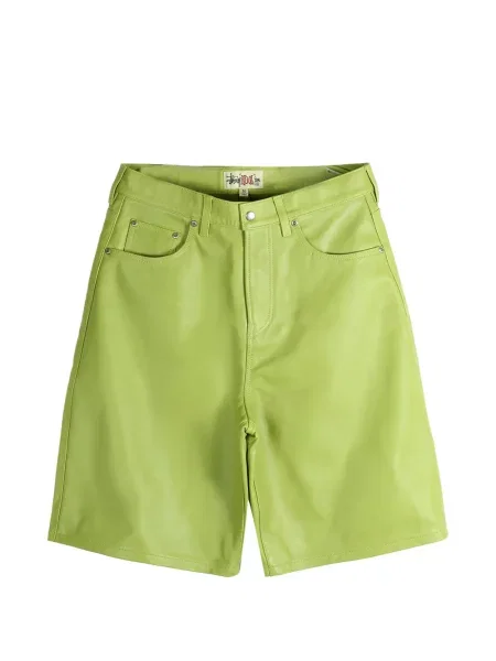 Pantaloni scurți Stüssy din piele verde