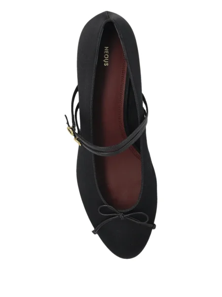 Pantofi cu toc Neous cu funde negru
