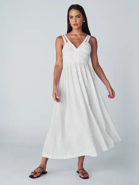 St MRLO Rochie Ashli' alb