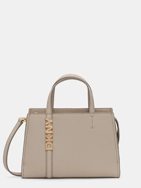 DKNY geantă crossbody pentru femei din piele bej