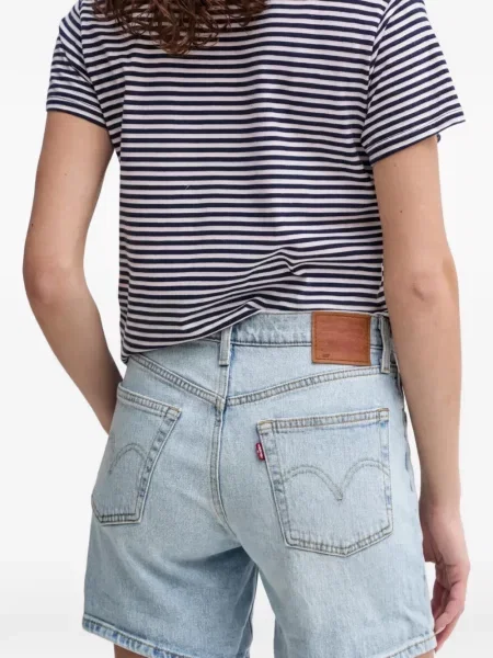 Pulover Levi's® skinny fit cu imagine cu decolteu rotund galben
