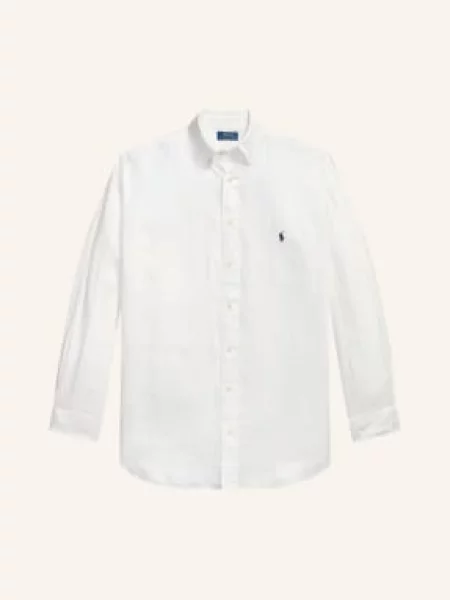 Polo Ralph Lauren Big & Tall Koszula Lniana O Kroju Comfort Fit weiss biała