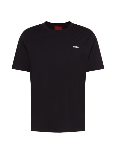HUGO Tricou Dero negru alb