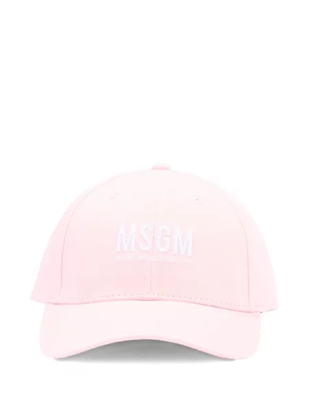 Czapka z daszkiem dziecięca Msgm różowa