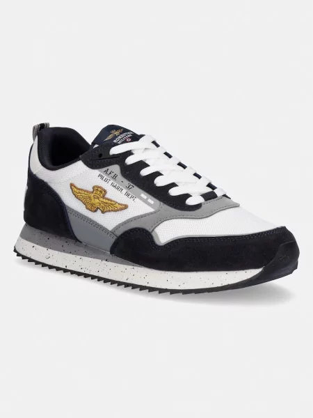 Pánske topánky Aeronautica Militare multicolor blue/white sivá