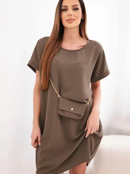 Rochie mini Kesi Włoski maro