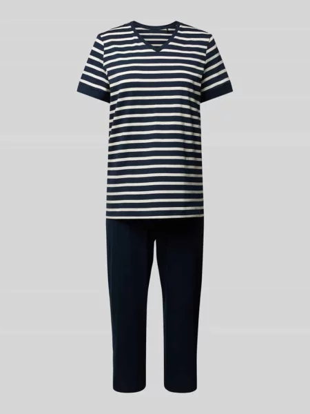 Piżama z wzorem w Schiesser niebieska