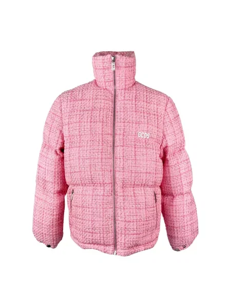 Kurtka Gcds tweedowa różowa