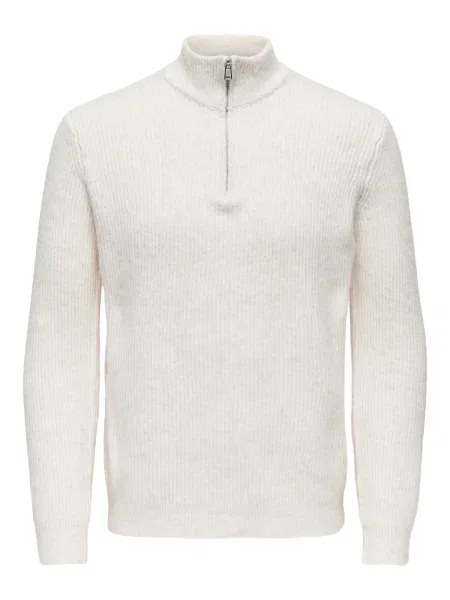 Only & Sons Pulover ONSTegan' alb