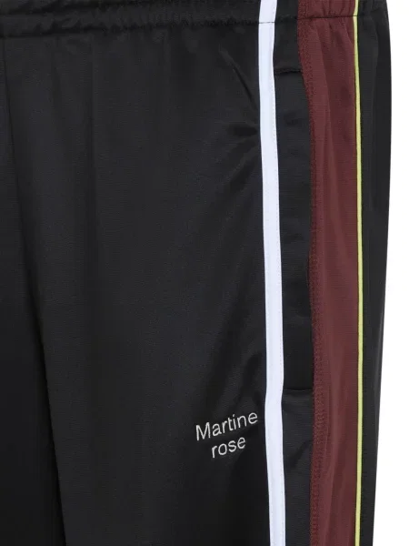 Pruhované kalhoty Martine Rose černé
