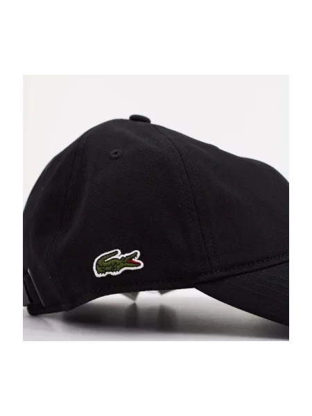 Șapcă Lacoste din țesătură twill negru