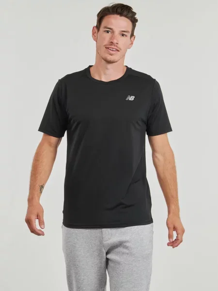 Trčanje kratak majica New Balance kratki rukavi crna
