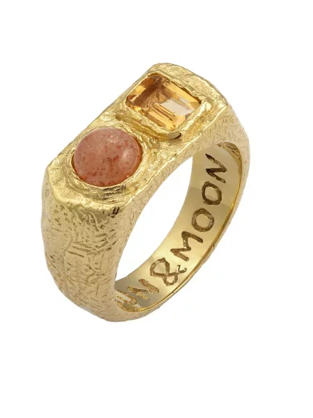 Haze&Glory Prstan zlato-rumena / zlata / svetlo rdeča