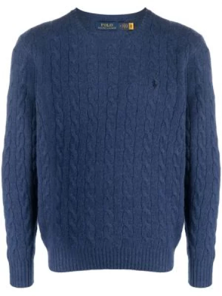 Pulover Polo Ralph Lauren cu broderie albastru