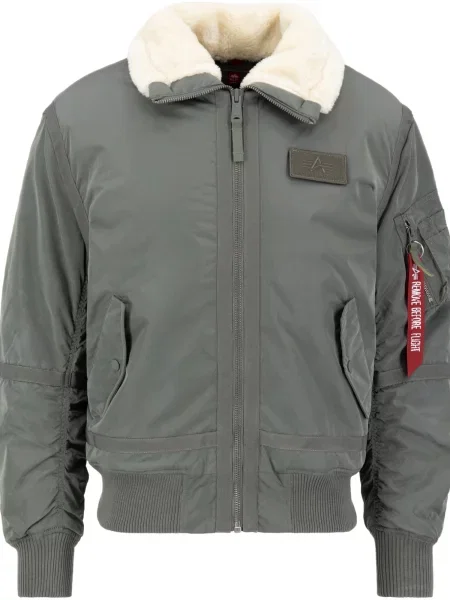 ALPHA INDUSTRIES Geacă de iarnă TT verde închis / coajă de ou alb