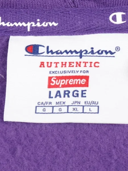 Hanorac cu glugă Supreme cu autograf violet