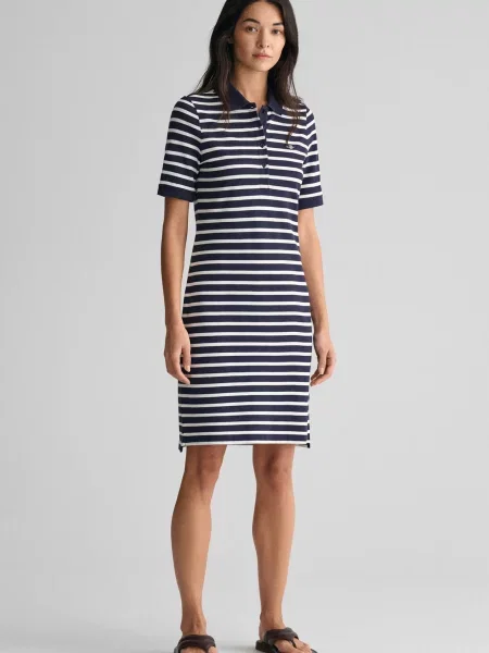 Смугаста сукня Gant синя