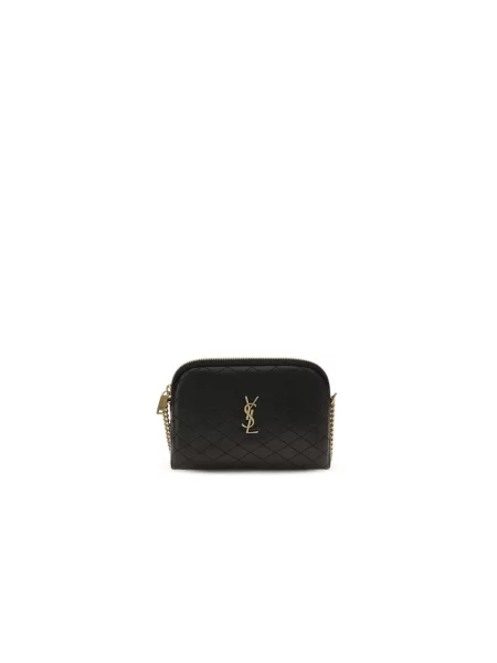 Torebka Saint Laurent skórzana pikowana czarna