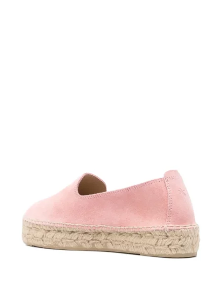 Espadrile Manebi din piele de căprioară roz