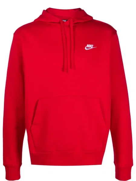 Haftowana bluza z kapturem Nike czerwona