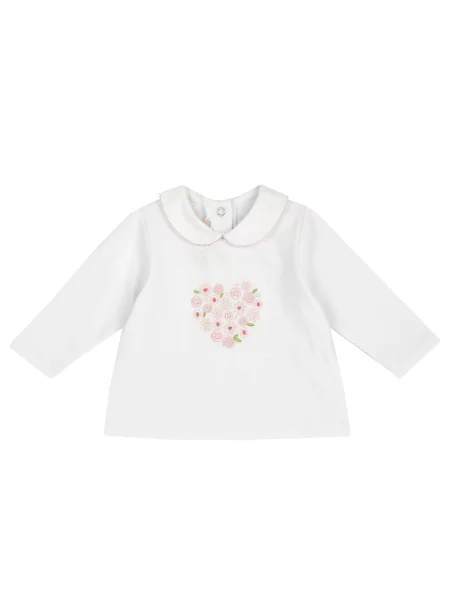 Дитячий Лонгслів Chicco бавовна/еластан білий