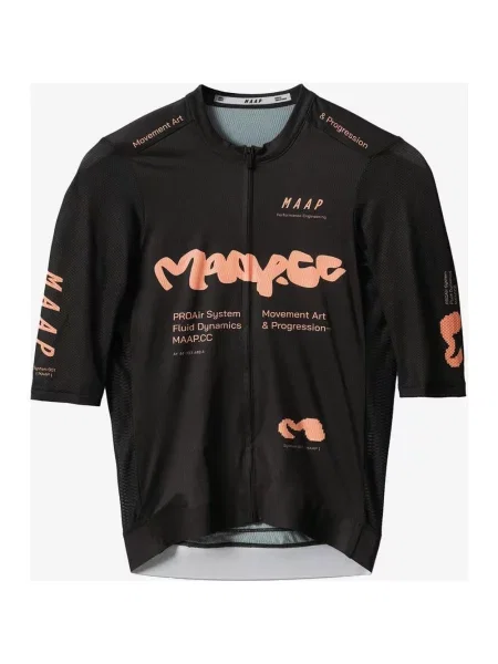 Koszulka rowerowa MAAP Strata Pro Air z krótkim rękawem pomarańczowy XS czarny