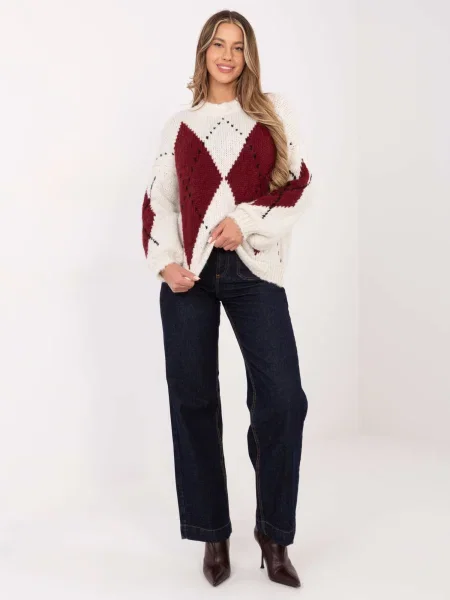 Pulover Italy Moda alb