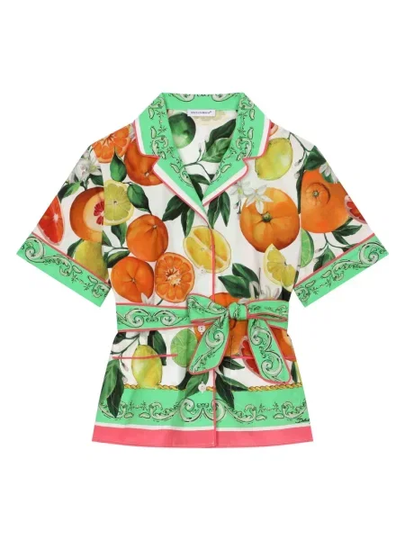 Koszula dziecięca Dolce And Gabbana pomarańczowa