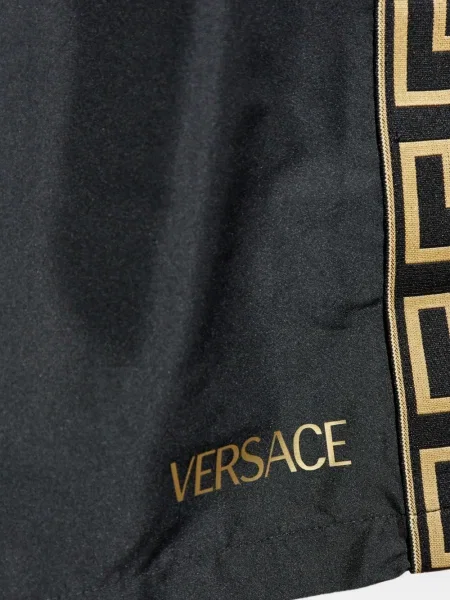 Slip de baie Versace cu imagine negru