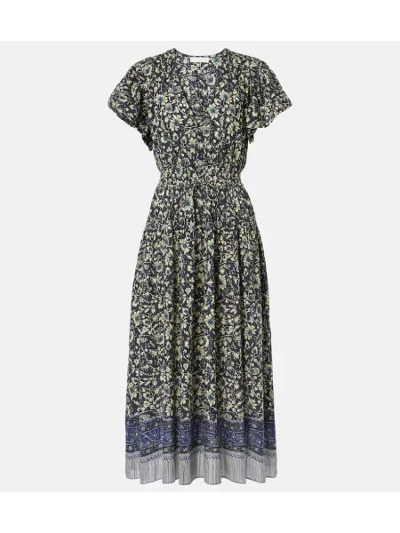 Midi obleka Ulla Johnson s cvetličnim vzorcem