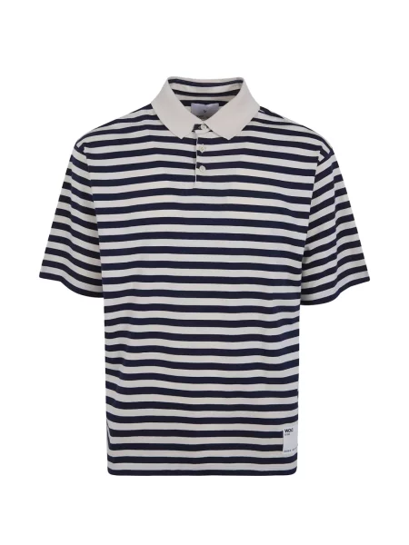Tricou polo Woc cu dungi albastru