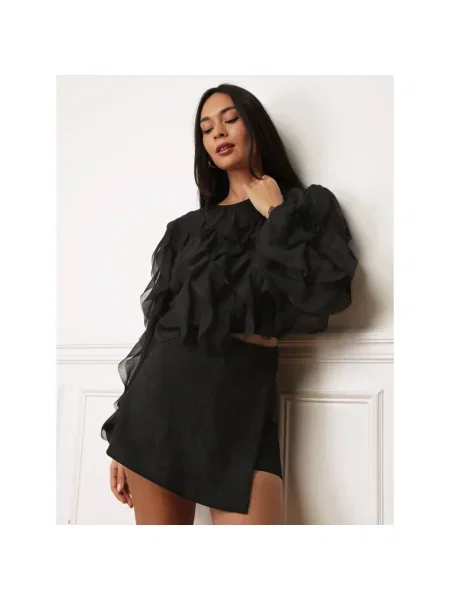 Top La Modeuse negru