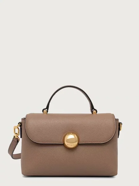 Furla geantă pentru femei din piele Moonlight Mini Top Handle maro