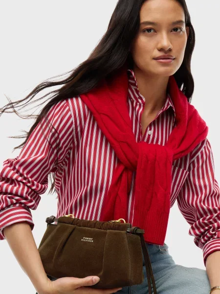 Замшева сумка Tommy Hilfiger коричнева