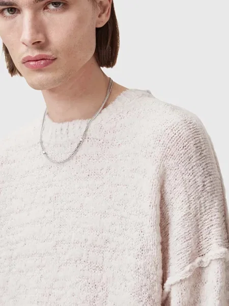 AllSaints sweter wełniany CHILLION beżowy