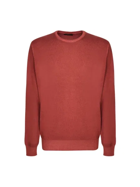 Sweter Dell'oglio z kaszmiru czerwony