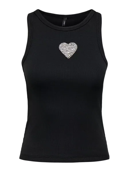 ONLY Top ONLIRIS / argintiu negru