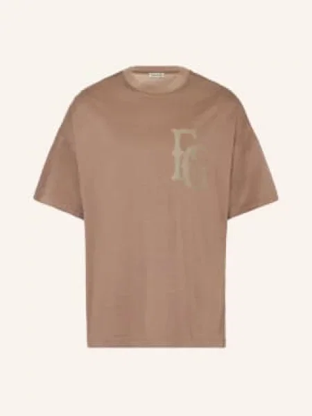 Fear Of God Tričko Oversize hnědá