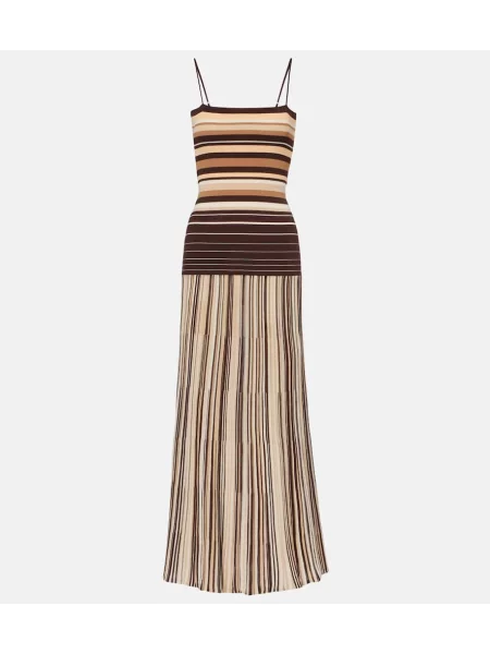 Rochie midi Faithfull până la genunchi de costum maro