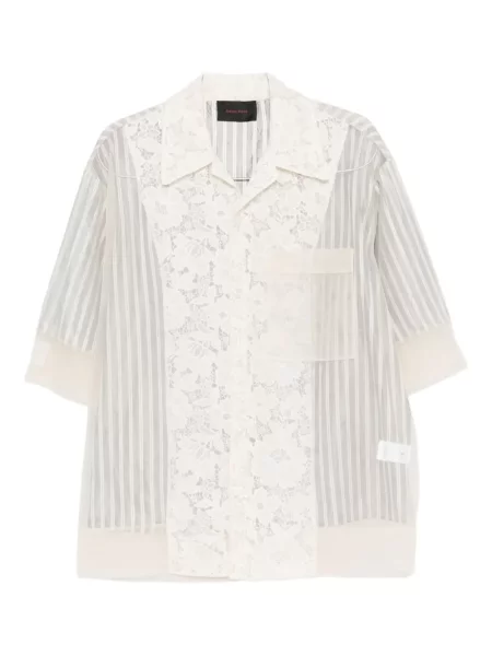 Pruhovaná krajková košile Simone Rocha