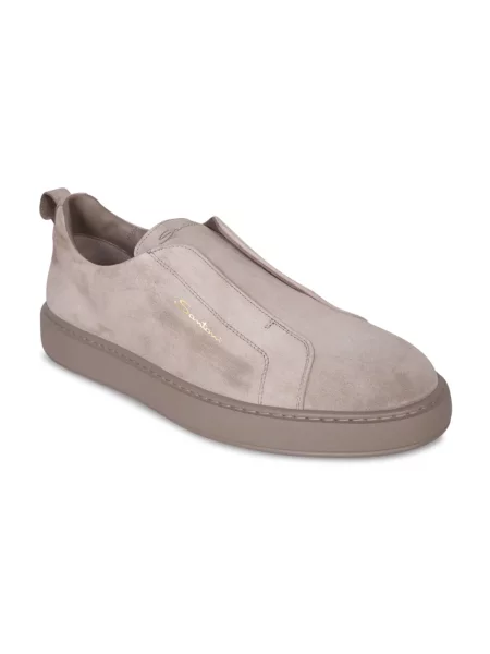 Sneakersy Santoni zamszowe beżowe