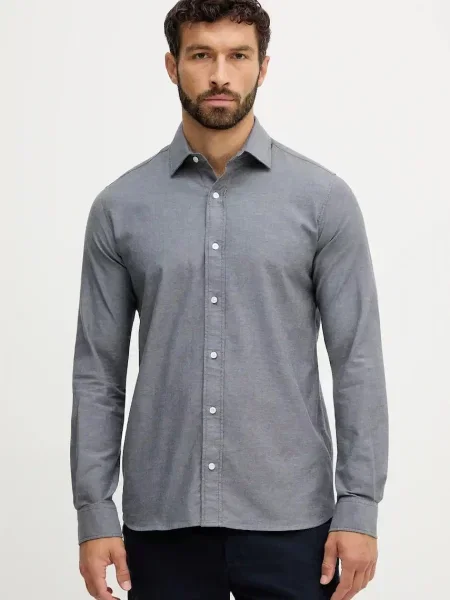 Mos Mosh cămașă MARCO cu guler clasic regular gri