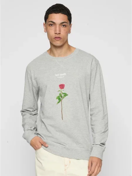 Суичър без качулка Mister Tee сиво