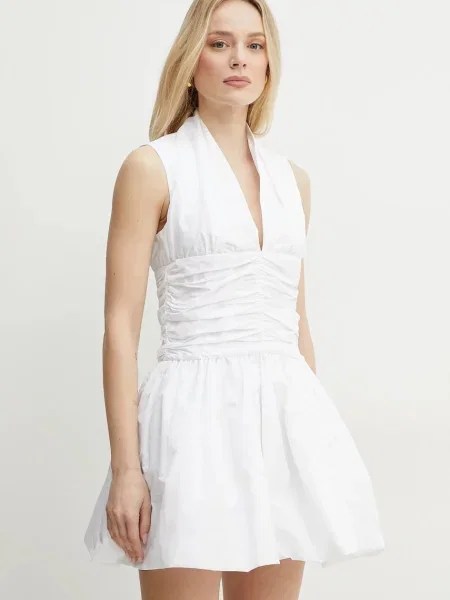 Patou rochie mini evazati alb