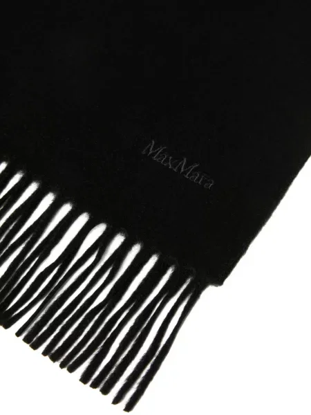 Fular Max Mara cu franjuri negru