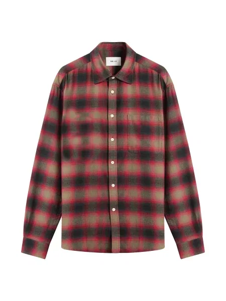 Koszula Nn07 w kratę flanelowa czerwona