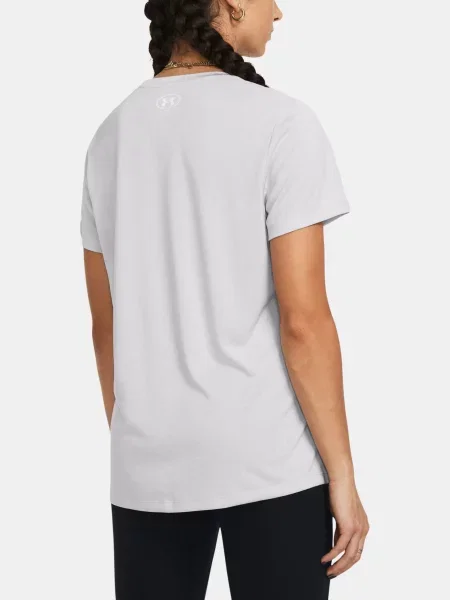 Dámske tréningové tričko Under Armour Tech C-Twist halo šedá/biela biela
