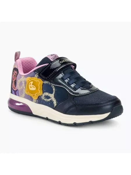 Buty juniorskie Geox Spaceclub navy/lavender granatowe