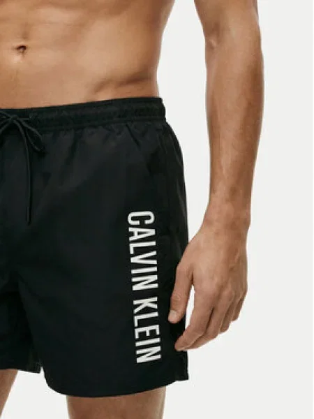 Calvin Klein Swimwear Plavecké šortky / biela čierna