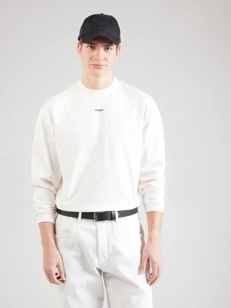 HUGO Tricou Daposo alb bej